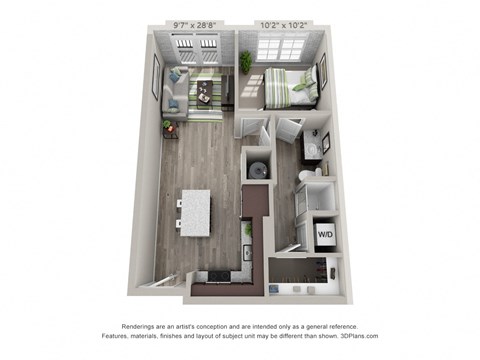 A1 Floor Plan at The Foundry, Indiana